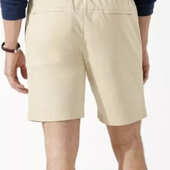 New Tommy Bahama Shorts Mens 2XL Khaki Oceanside Poplin 8” Drawstring Casual - Picture 3 of 8